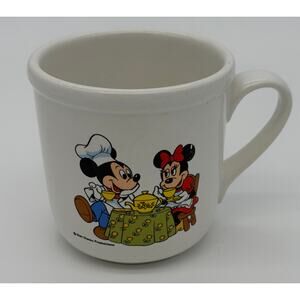 Vintage 90's Walt Disney Treasure Craft Mickey & Minnie Coffee Mug 12oz